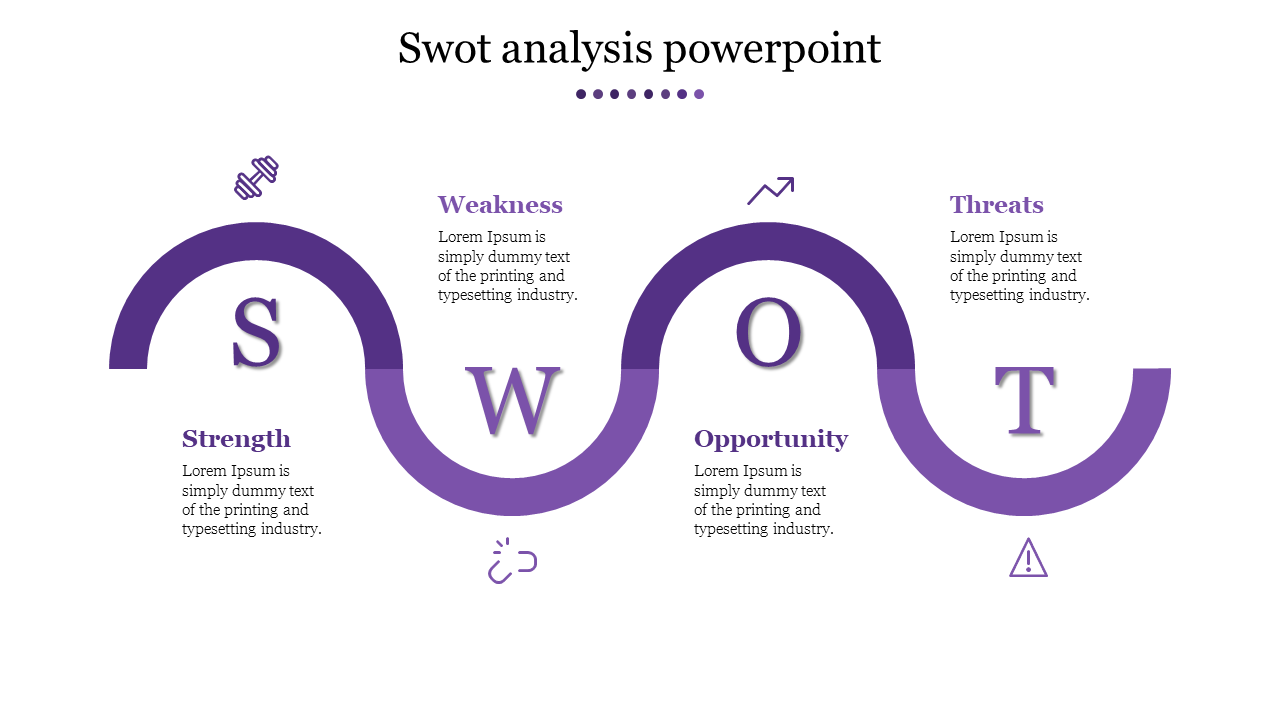 swot analysis powerpoint-Purple
